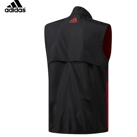 Adidas Essentials Club Wind Vest Red/Black CY9293 Men's Size M - Picture 5 of 11